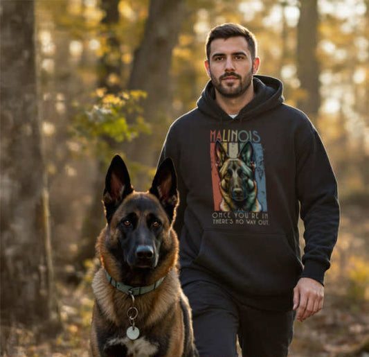 Retro Malinois. Classic Unisex Pullover Hoodie | Gildan® 18500