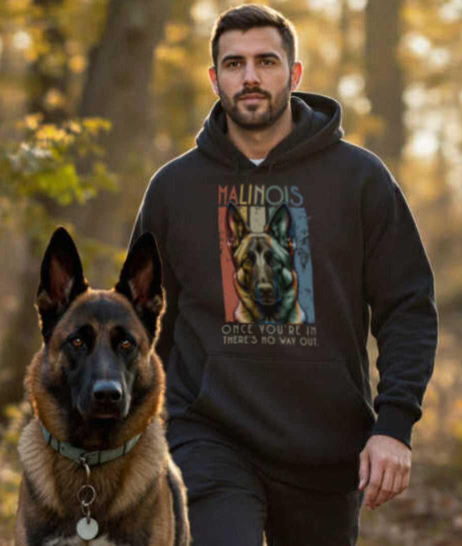 Retro Malinois. Classic Unisex Pullover Hoodie | Gildan® 18500