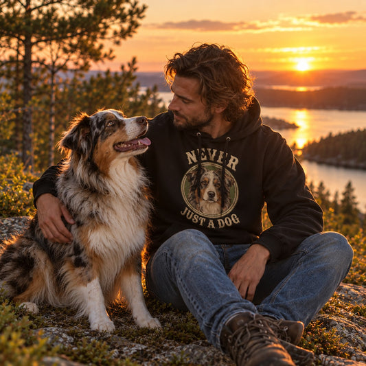Never Just A Dog Vintage Aussie Hoodie - Premium Heavyweight Pullover