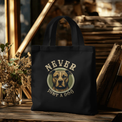 Never Just A Dog - Amstaff/Staffies/Pitbll.  Organic Long Handles Tote Bag | SOL'S Stockholm 04091
