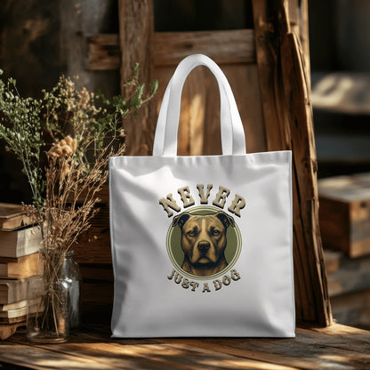 Never Just A Dog - Amstaff/Staffies/Pitbll.  Organic Long Handles Tote Bag | SOL'S Stockholm 04091
