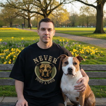 Never Just A Dog - Amstaff.  Unisex Oversized T-shirt | SOL'S Legacy 03996