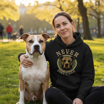 Never Just A Dog - Amstaff.  Classic Unisex Pullover Hoodie | Gildan® 18500