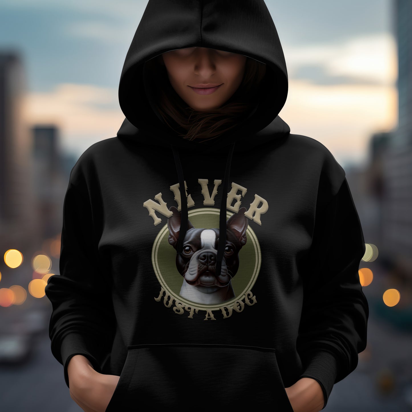 Never Just A Dog - Boston Terrier. Classic Unisex Pullover Hoodie | Gildan® 18500