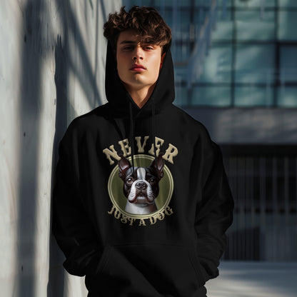 Never Just A Dog - Boston Terrier. Classic Unisex Pullover Hoodie | Gildan® 18500