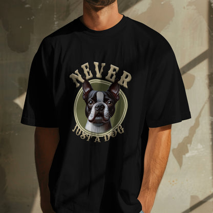 Never Just A Dog - Boston Terrier.  Unisex Oversized T-shirt | SOL'S Legacy 03996