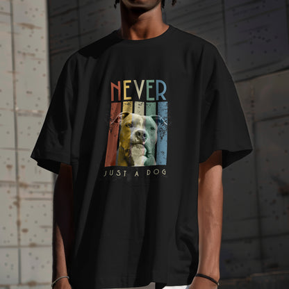 Bully - Never Just A Dog. Unisex Oversized T-shirt | SOL'S Legacy 03996 Deep Black