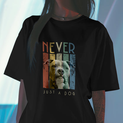 Bully - Never Just A Dog. Unisex Oversized T-shirt | SOL'S Legacy 03996 Deep Black