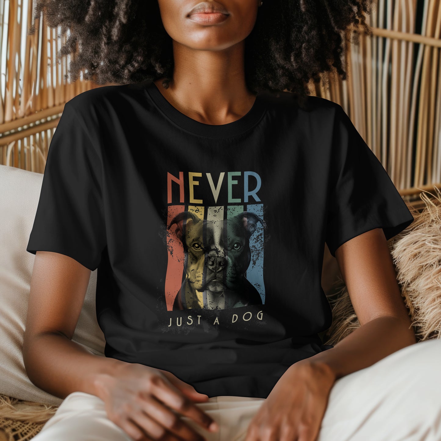 Bully/Amstaffmix/Staffiemix/Pit  - Never Just A Dog. Premium Unisex Crewneck T-shirt | Bella + Canvas 3001