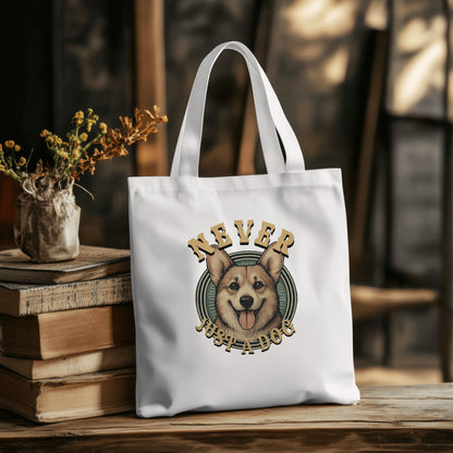 Never Just A Dog - Welsh Corgi.  Organic Long Handles Tote Bag | SOL'S Stockholm 04091