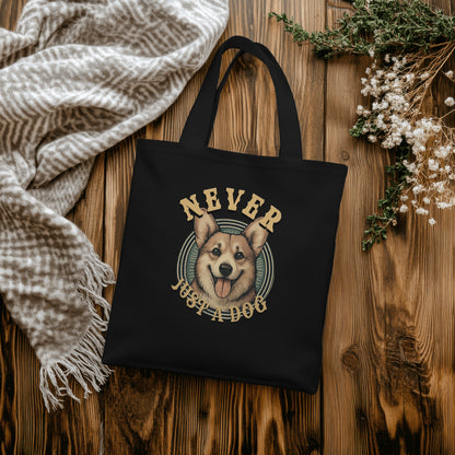 Never Just A Dog - Welsh Corgi.  Organic Long Handles Tote Bag | SOL'S Stockholm 04091