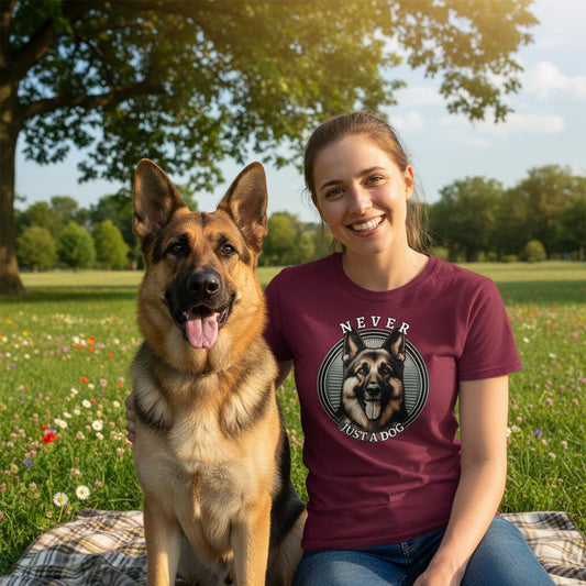 Never Just A Dog - GSD. Premium Unisex Crewneck T-shirt | Bella + Canvas 3001