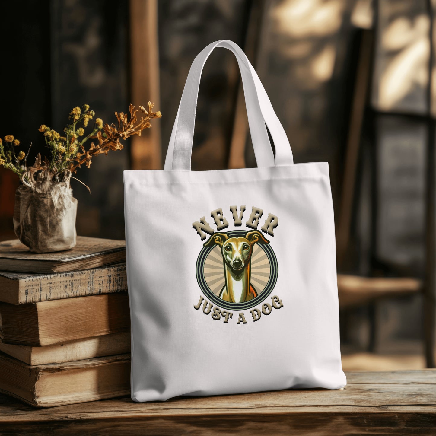 Never Just A Dog - Italian Greyhound.  Organic Long Handles Tote Bag | SOL'S Stockholm 04091