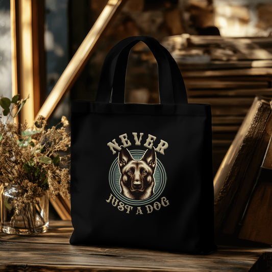 Never Just A Dog - Malinois. Organic Long Handles Tote Bag | SOL'S Stockholm 04091