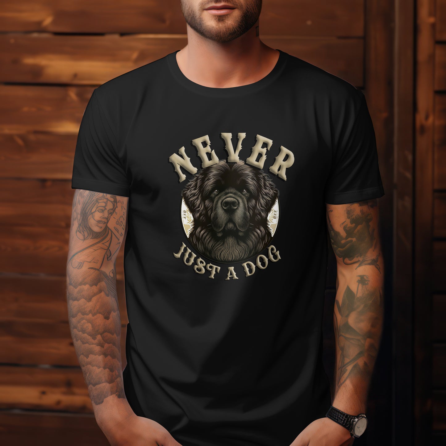 Newfoundland - Never Just A Dog. Heavyweight unisex T-shirt med rund halsringning | Gildan® 5000