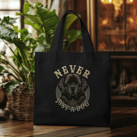 Never Just A Dog - Newfoundland. Organic Long Handles Tote Bag | SOL'S Stockholm 04091