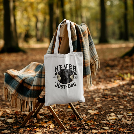 Never Just A Dog - Black Labrador.  Organic Long Handles Tote Bag | SOL'S Stockholm 04091