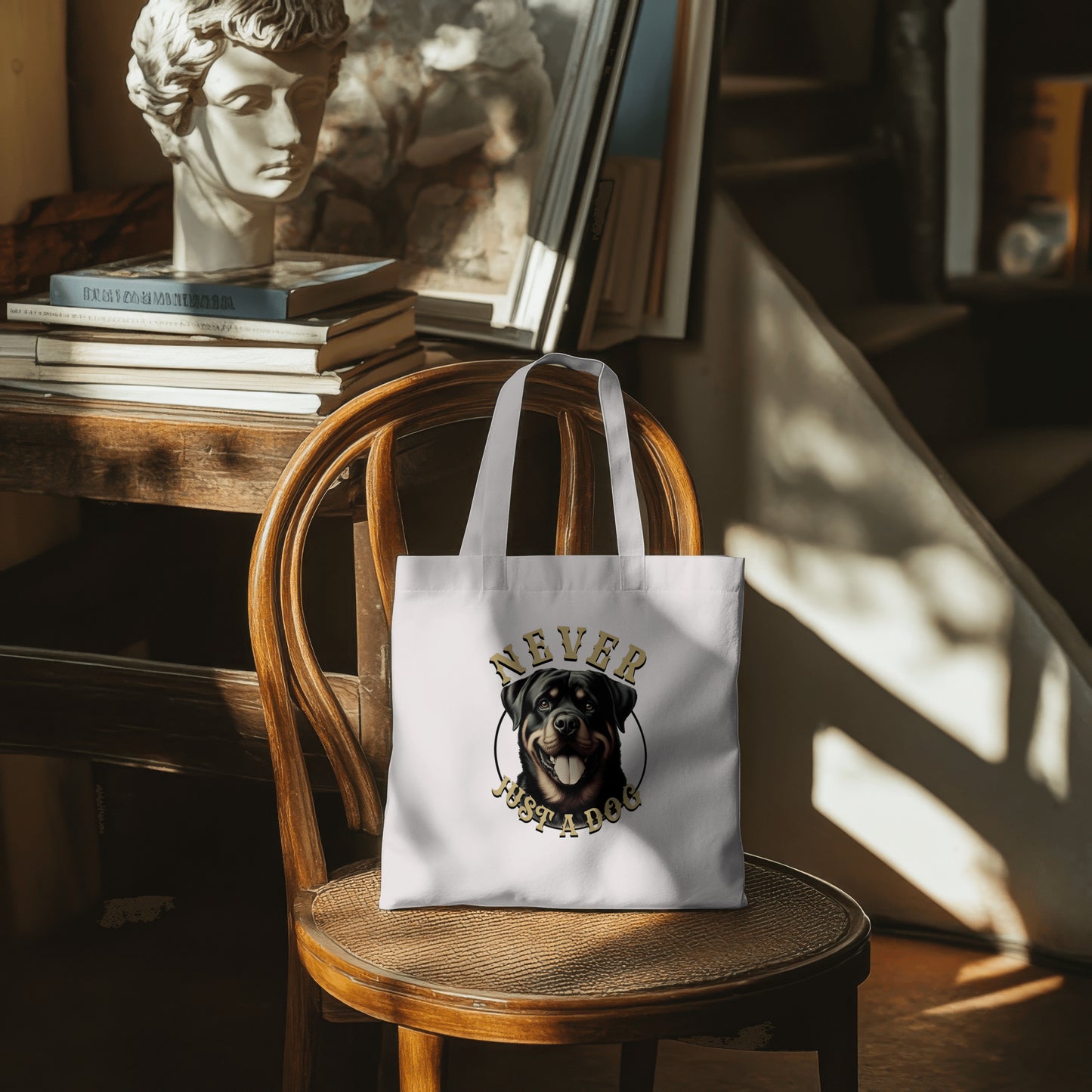 Never Just A Dog - Rottweiler. Organic Long Handles Tote Bag | SOL'S Stockholm 04091