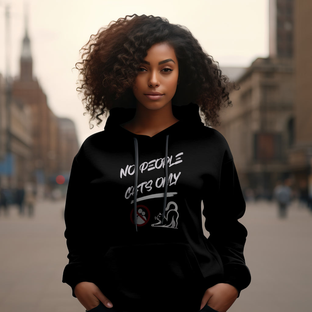 No People - Cats Only. Classic Unisex Pullover Hoodie | Gildan® 18500