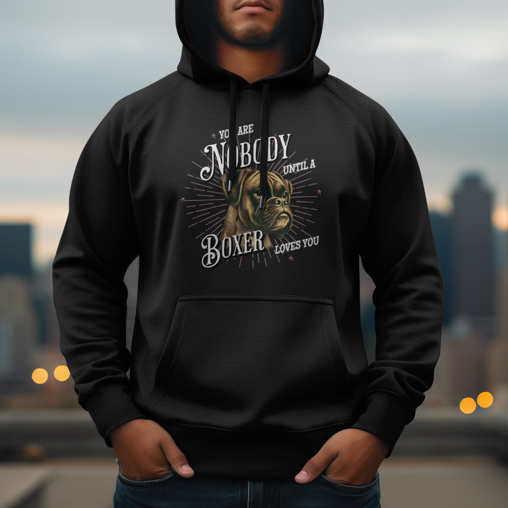 You're Nobody, Until A Boxer Loves You. Solid Fawn Boxer. Classic Unisex Pullover Hoodie | Gildan® 18500