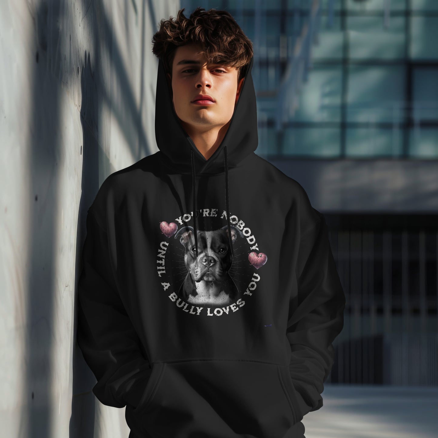 Bully with Hearts  - You're Nobody Until A Bully Loves You. Classic Unisex Pullover Hoodie | Gildan® 18500