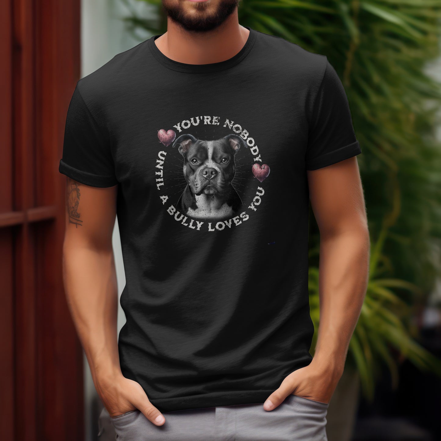 Bully with Hearts  - You're Nobody Until A Bully Loves You. Premium Unisex Crewneck T-shirt | Bella + Canvas 3001