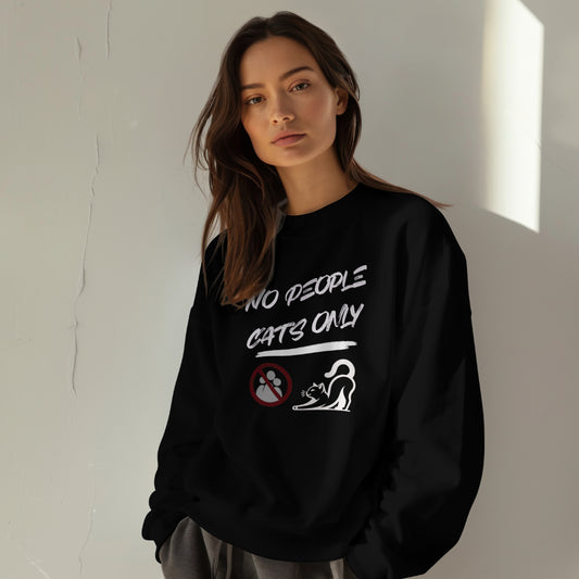 No People - Cats Only. Classic Unisex Crewneck Sweatshirt | Gildan® 18000