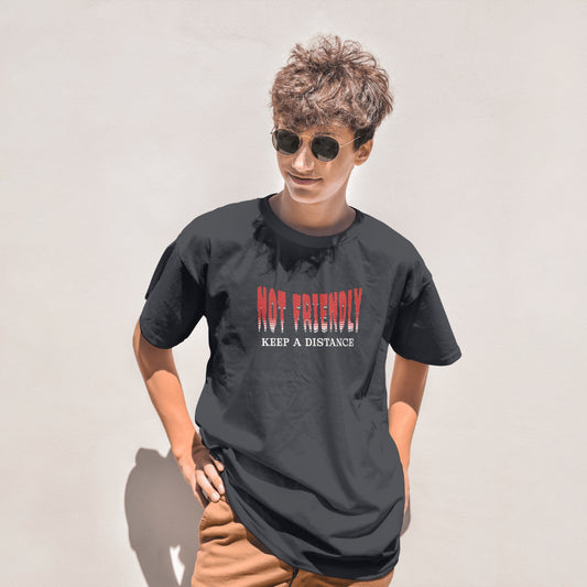Not Friendly. Premium Unisex Crewneck T-shirt | Bella + Canvas 3001