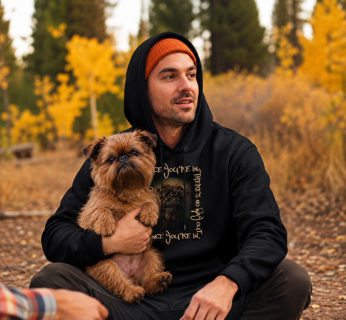 Affenpinscher Hoodie - 'Once You're In, There's No Way Out' Graphic Sweatshirt