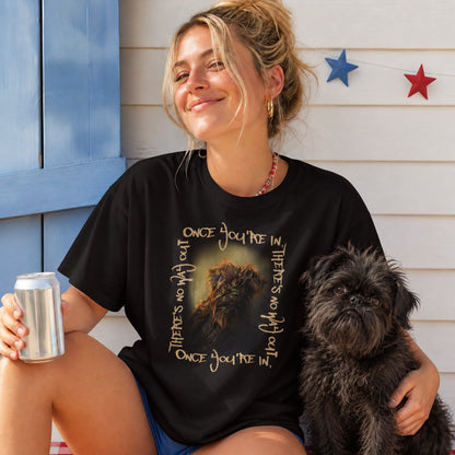 Affenpinscher Graphic T-Shirt – 'Once You're In, There's No Way Out' Dog Lover Tee