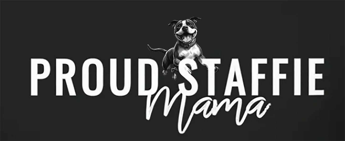 Proud Staffie Mama. Premium Unisex Crewneck T-shirt | Bella + Canvas 3001