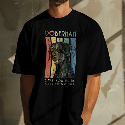 Retro Doberman with natural ears - Organic In Conversion Women's Oversized T-shirt | SOL'S Boxy Women 03807