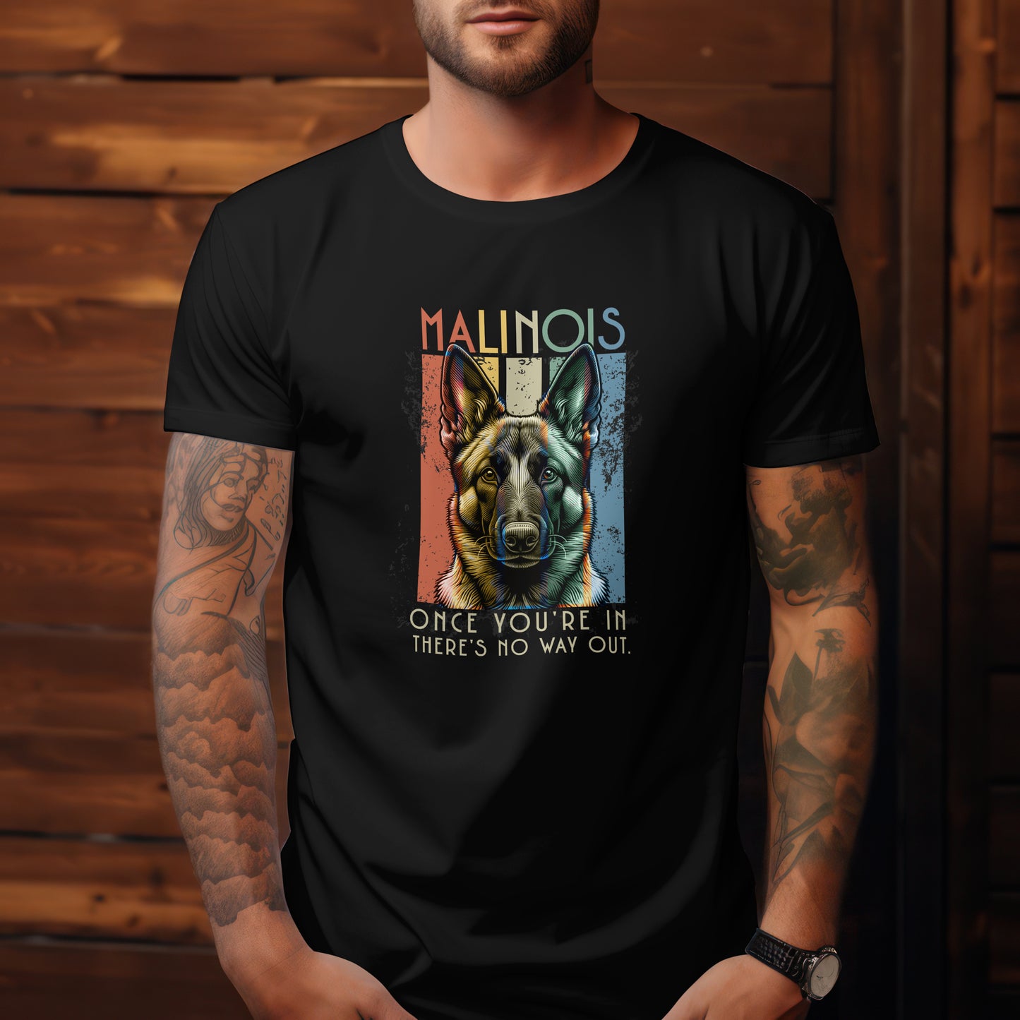Retro Malinois. Premium Unisex Crewneck T-shirt | Bella + Canvas 3001