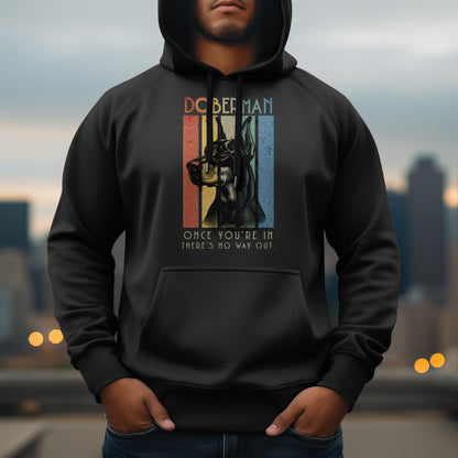 Retro Doberman - Classic Unisex Pullover Hoodie | Gildan® 18500