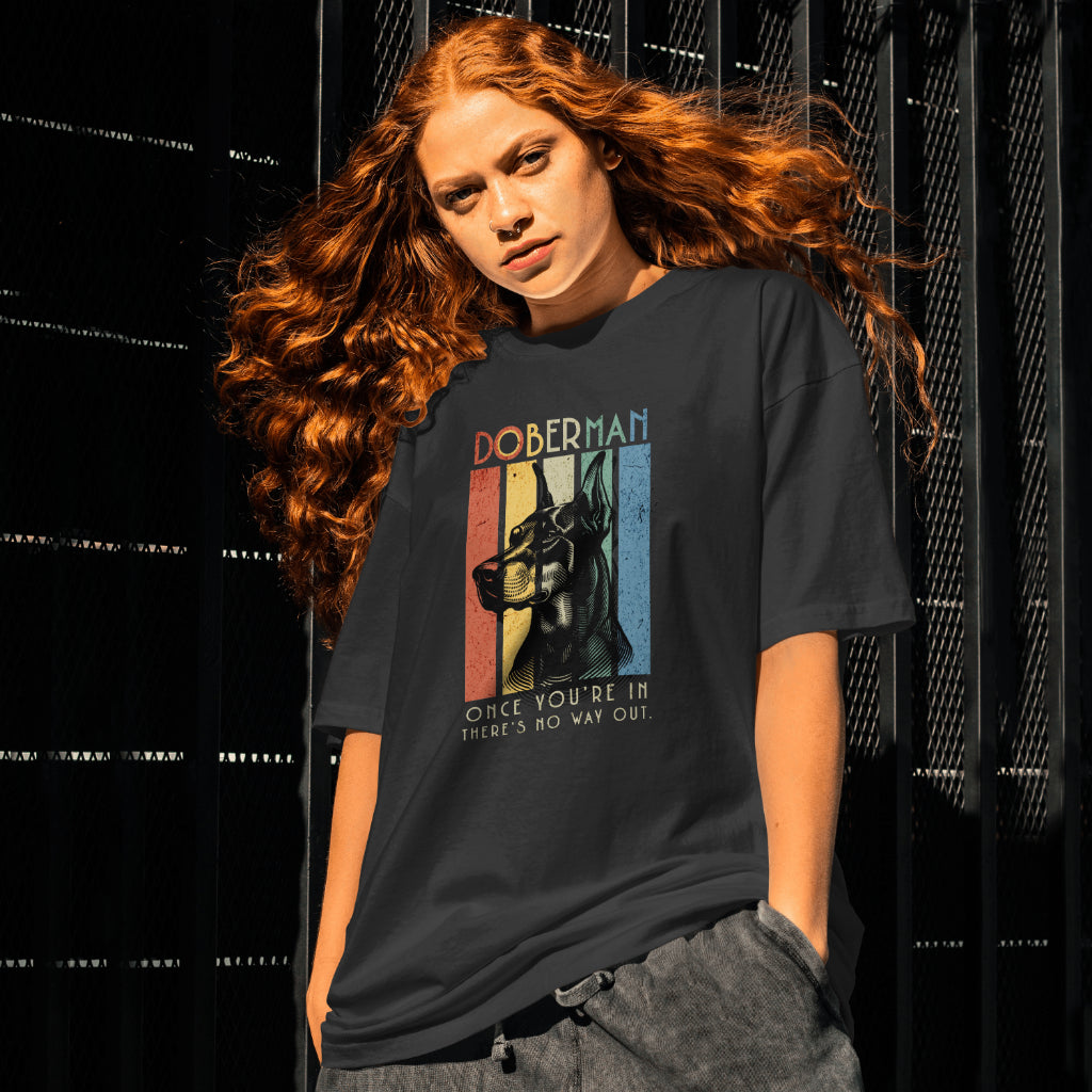 Retro Doberman - Organic In Conversion Women's Oversized T-shirt | SOL'S Boxy Women 03807