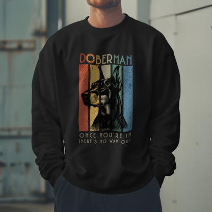 Retro Doberman - Classic Unisex Crewneck Sweatshirt | Gildan® 18000