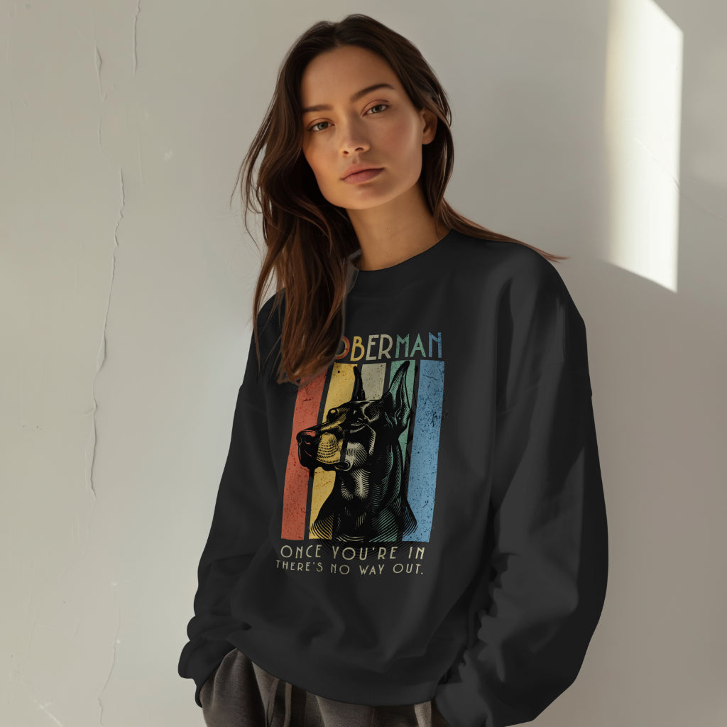 Retro Doberman - Classic Unisex Crewneck Sweatshirt | Gildan® 18000