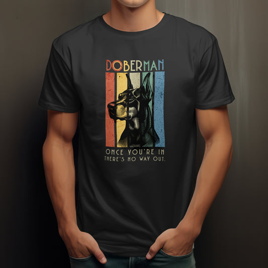 Retro Doberman. Premium Unisex Crewneck T-shirt | Bella + Canvas 3001