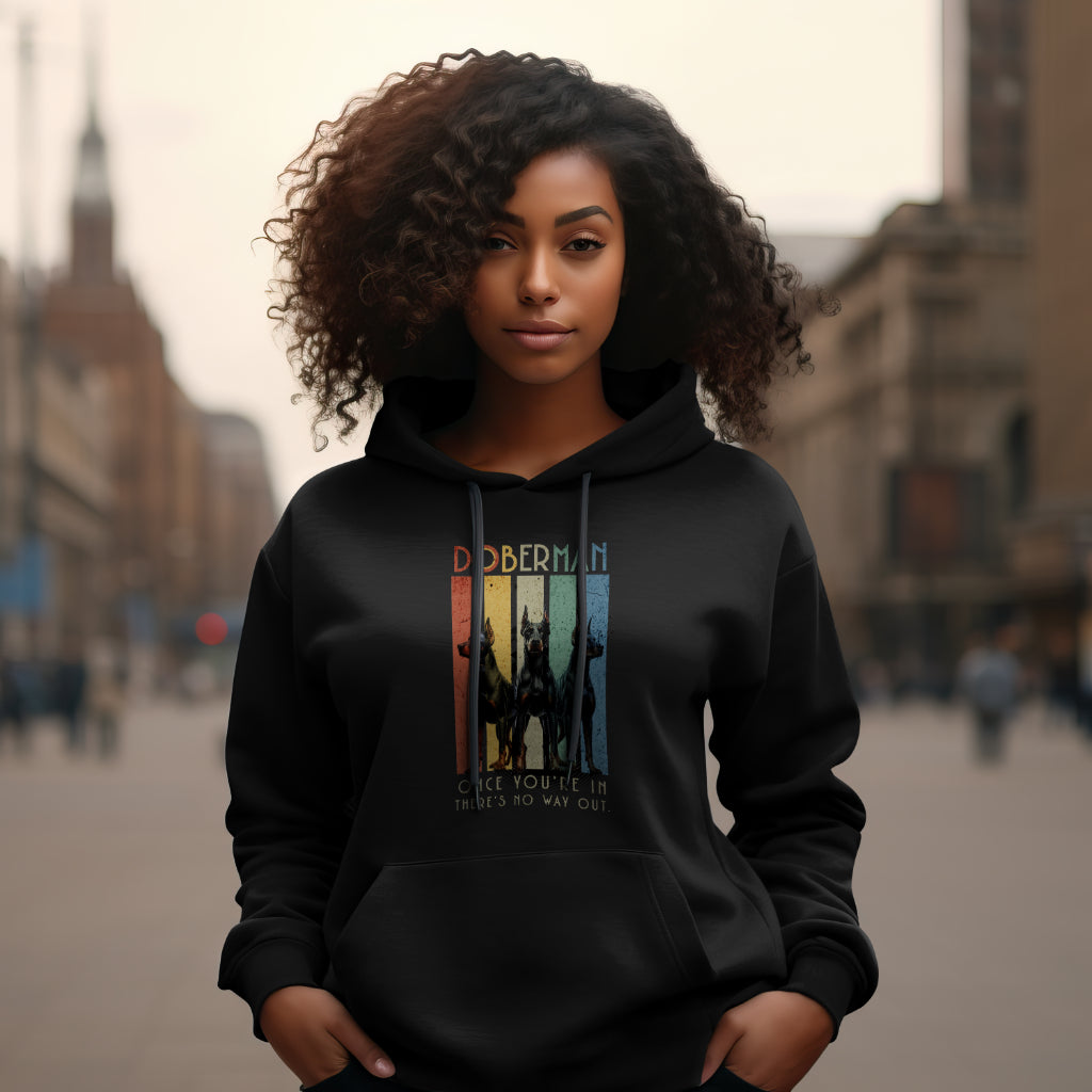 Retro Doberman - Classic Unisex Pullover Hoodie | Gildan® 18500