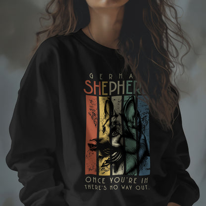 Retro German Shepherd. Classic Unisex Crewneck Sweatshirt | Gildan® 18000