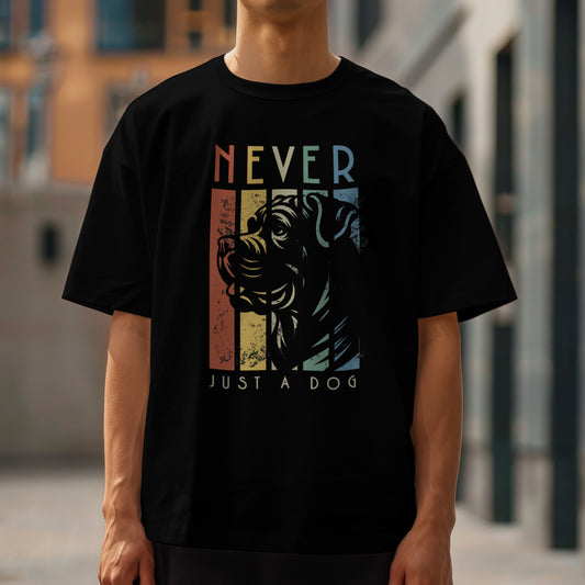 Retro Cane Corso -  Never Just A Dog. Unisex Oversized T-shirt | SOL'S Legacy 03996