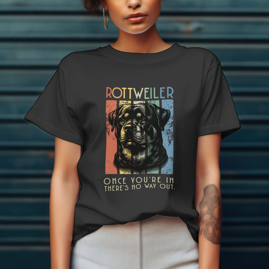 Retro Rottweiler. Premium Unisex Crewneck T-shirt | Bella + Canvas 3001