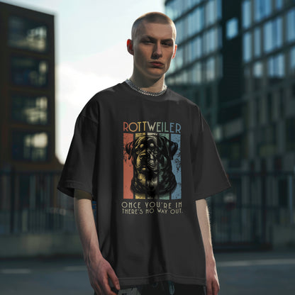 Retro Rottweiler. Organic In Conversion Women's Oversized T-shirt | SOL'S Boxy Women 03807