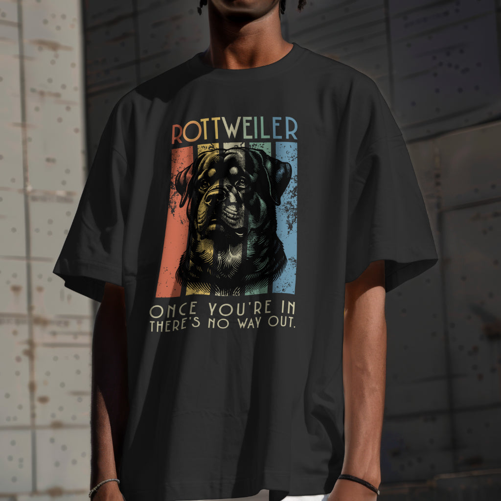 Retro Rottweiler. Organic In Conversion Women's Oversized T-shirt | SOL'S Boxy Women 03807