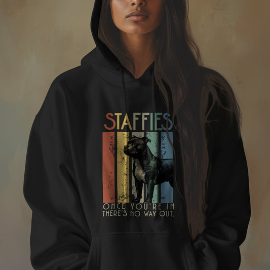 Retro Staffies - Classic Unisex Pullover Hoodie | Gildan® 18500