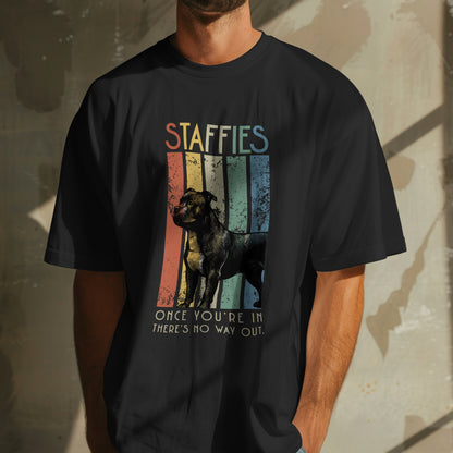 Retro Staffies -  Heavyweight Unisex Crewneck T-shirt | Gildan® 5000