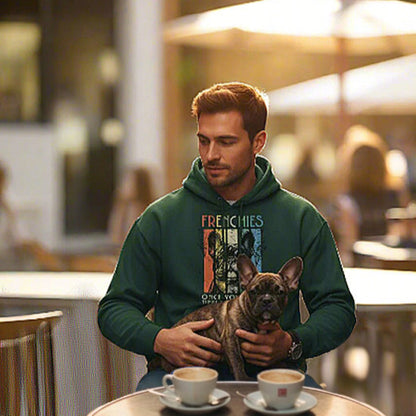 Retro French Bulldog. Classic Unisex Pullover Hoodie | Gildan® 18500