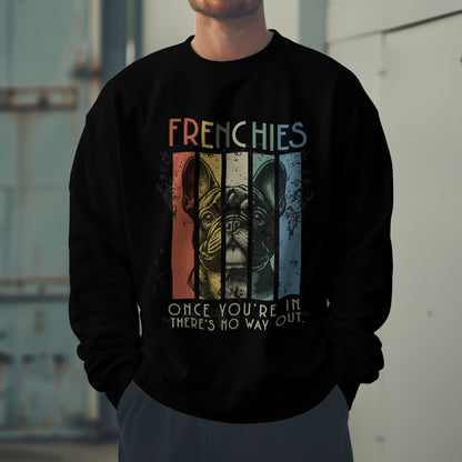 Retro French Bulldog. Classic Unisex Crewneck Sweatshirt | Gildan® 18000