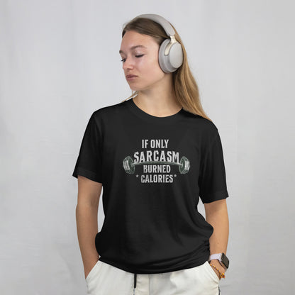 If Only Sarcasm Burned Calories -  Heavyweight Unisex Crewneck T-shirt | Gildan® 5000