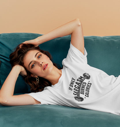If Only Sarcasm Burned Calories -  Heavyweight Unisex Crewneck T-shirt | Gildan® 5000